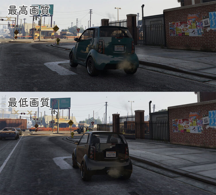 GTA5エンハンストの画質比較