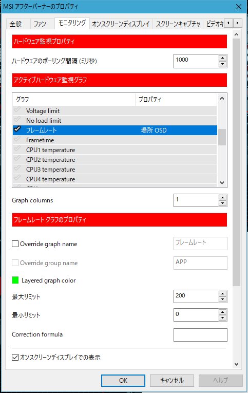 MSI Afterburnerの設定方法