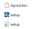 ファイルの中にある「setup.exe」をクリック