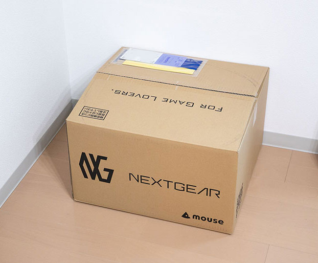 NEXTGEARの梱包箱