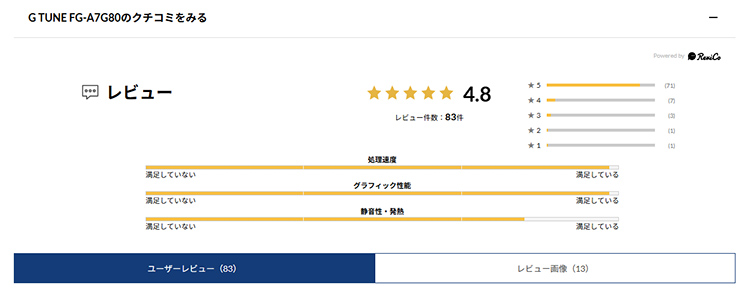カスタマーレビュー