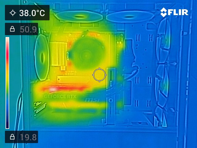 高負荷時時のミニタワーの実温度