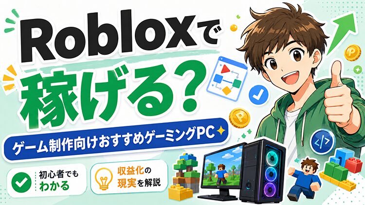 Robloxでお金は稼げる？収益化の仕組みとおすすめゲーミングPC