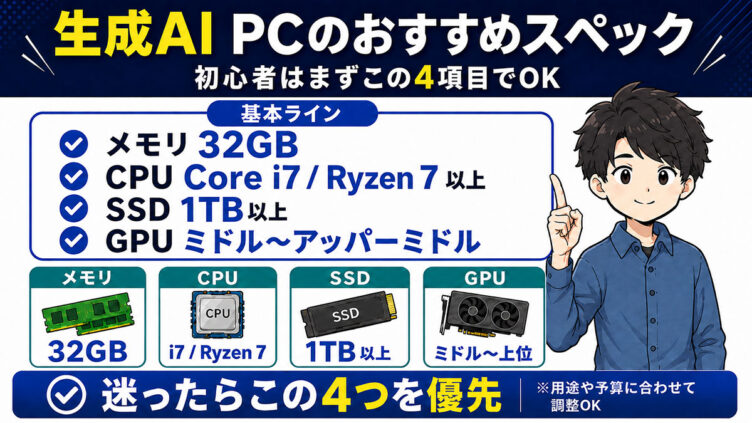 生成AI作業におすすめのPCスペック