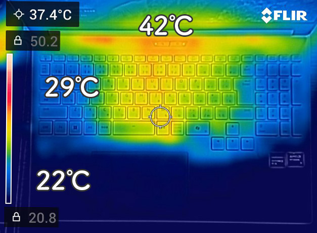 サーモグラフィーを使用しての温度検証