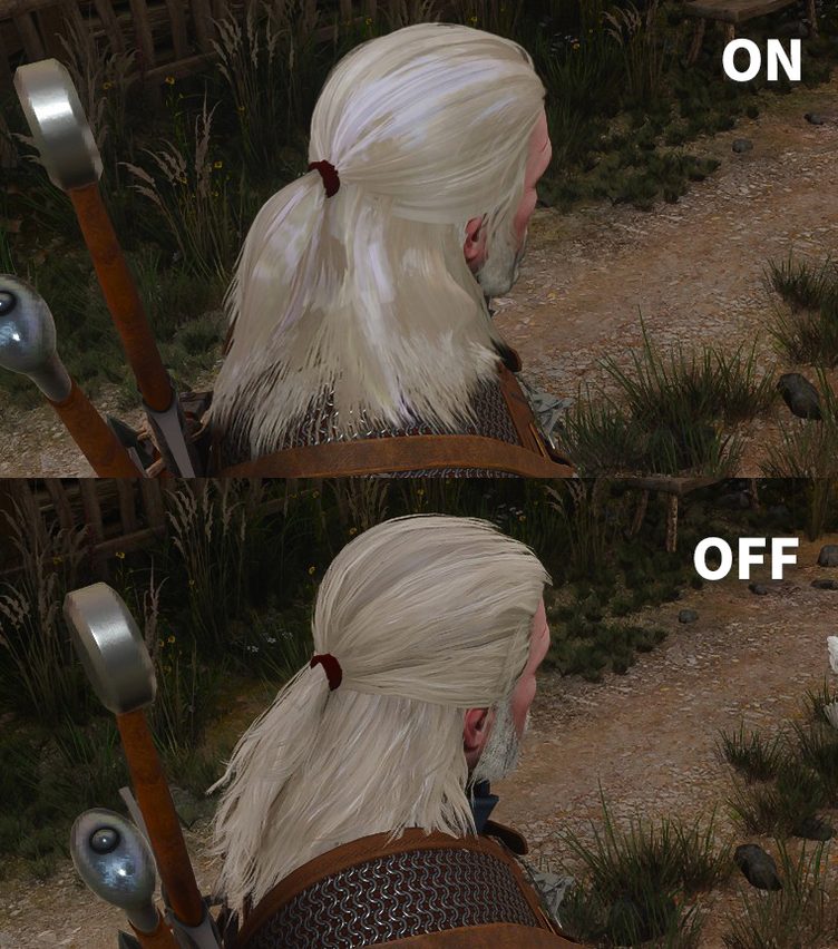 NVIDIA HairWorksの画質比較